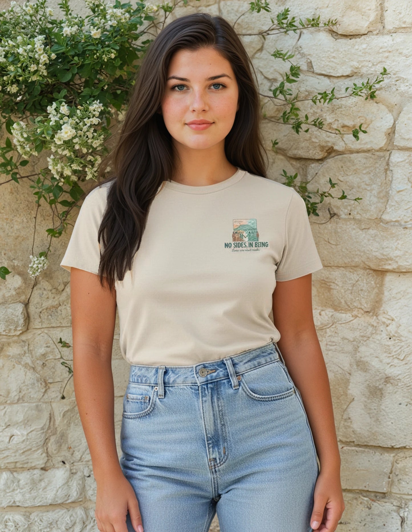 No Sides in Being Organic Tee - Dark Heather Grey