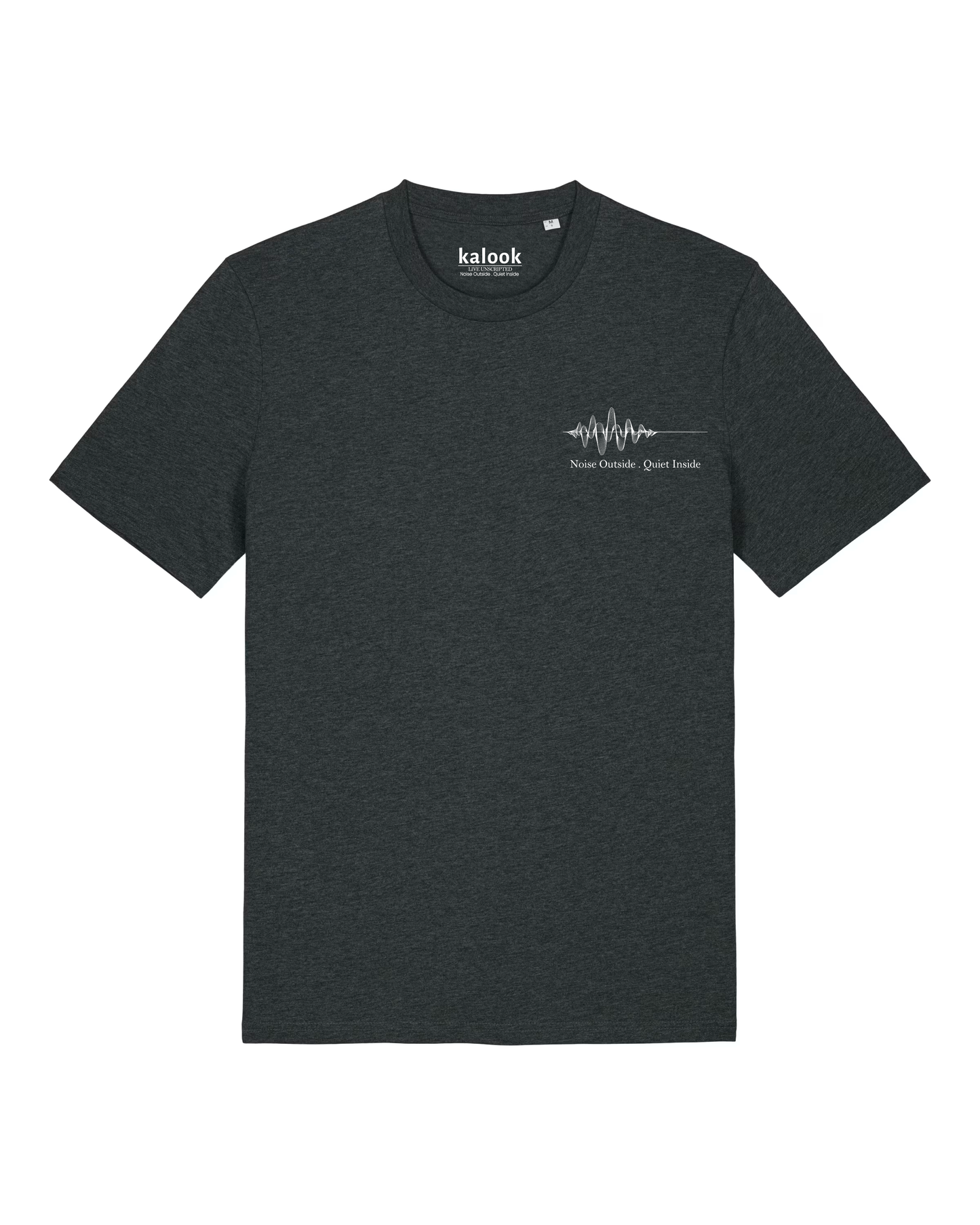 Noise Outside. Quiet Inside Organic Tee - Dark Heather Grey