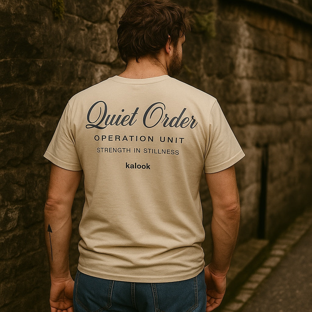 Quiet Order Organic Tee - Natural Raw