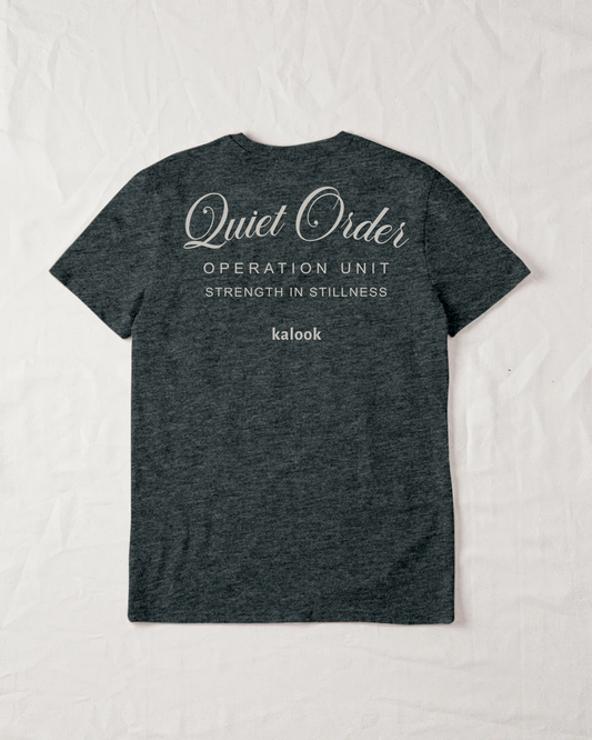 Quiet Order Organic Tee - Dark Heather Grey