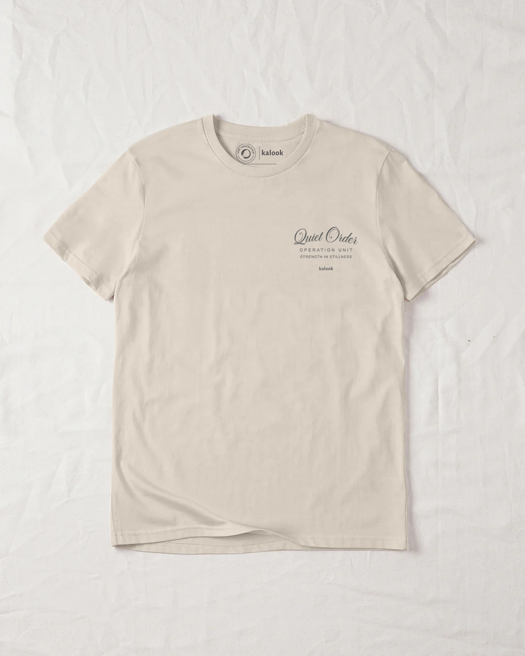 Quiet Order Organic Tee - Natural Raw