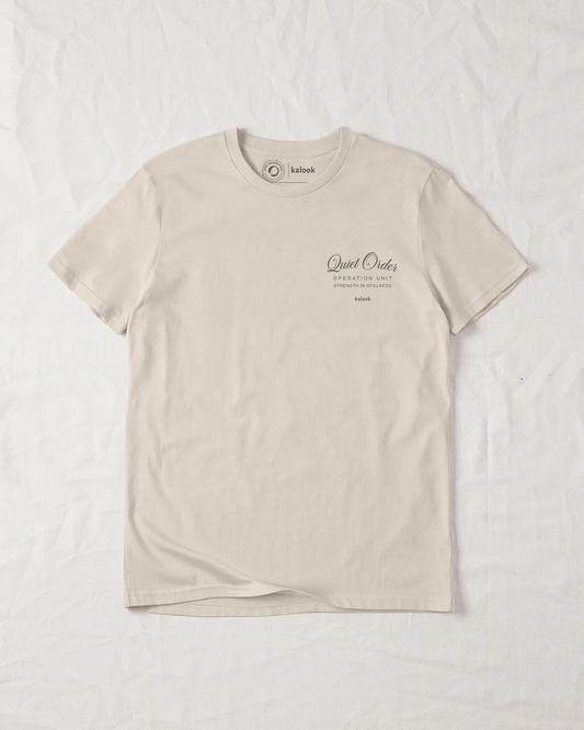 Quiet Order Organic Tee - Natural Raw