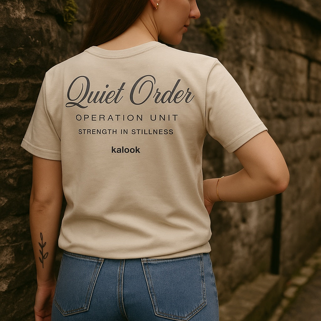 Quiet Order Organic Tee - Dark Heather Grey