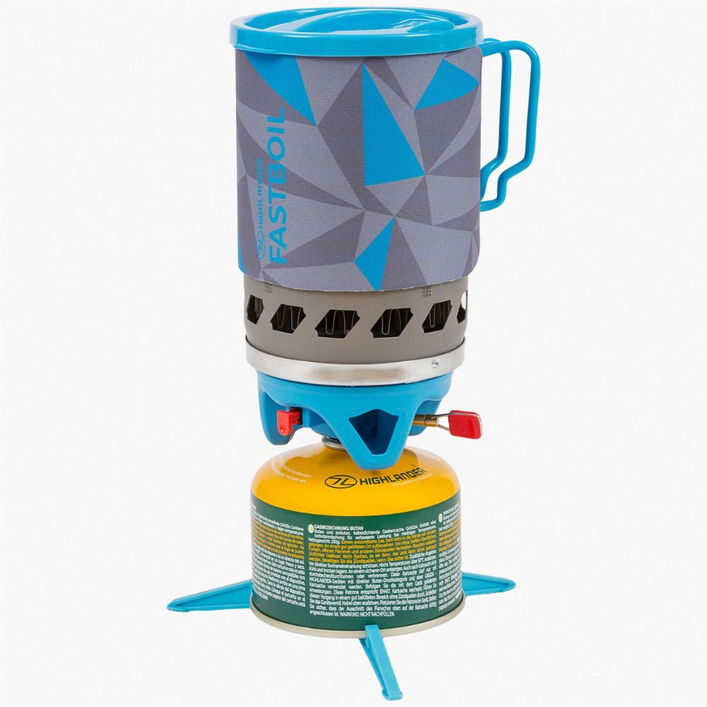 Complete setup of the blade fastboil 3 camping gas stove.