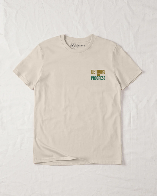 Detours = Progress Organic Tee - Natural Raw