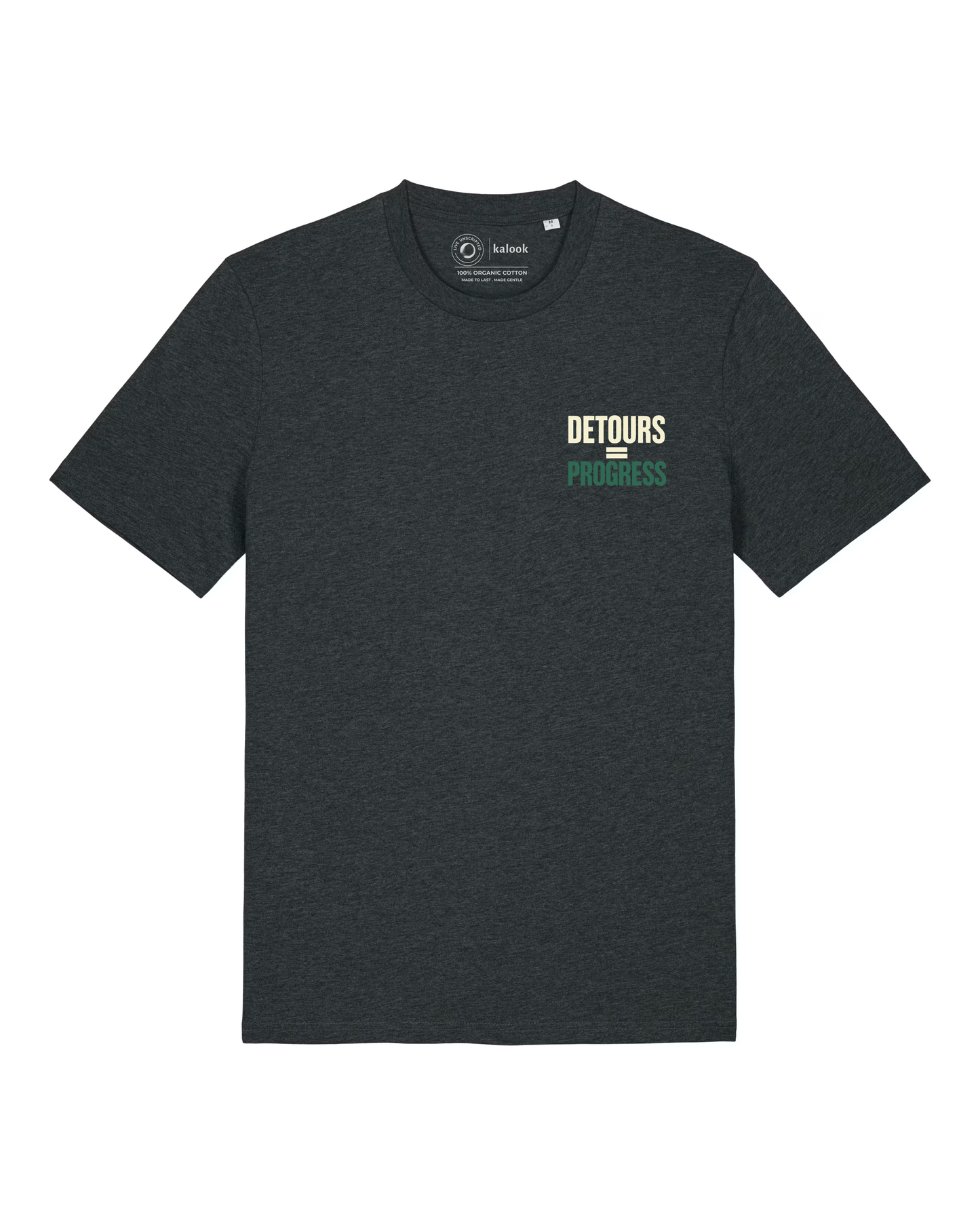 Detours = Progress Organic Tee - Dark Heather Grey