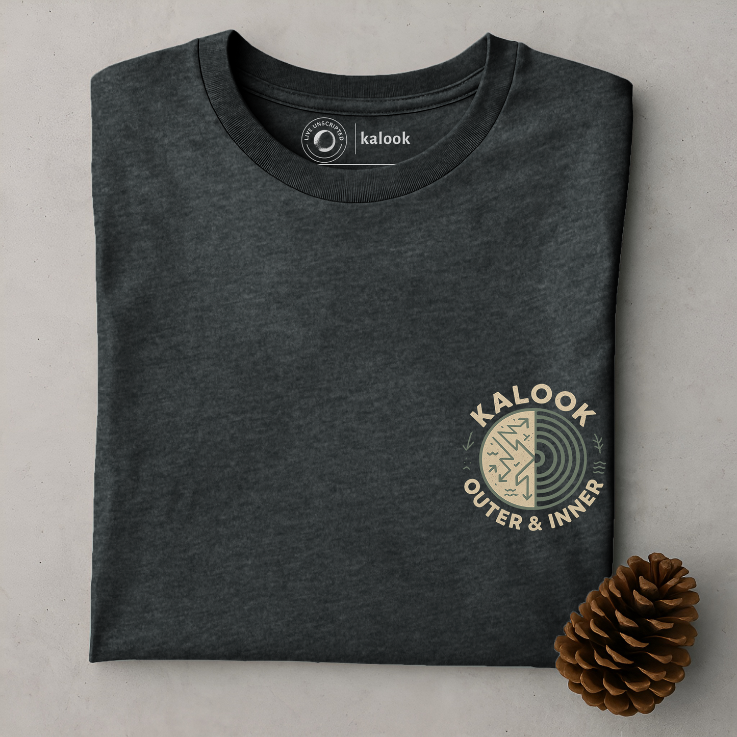 Outer & Inner Organic Tee - Dark Heather Grey