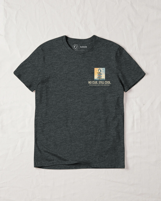 No Clue. Still Chill Organic Tee - Dark Heather Grey