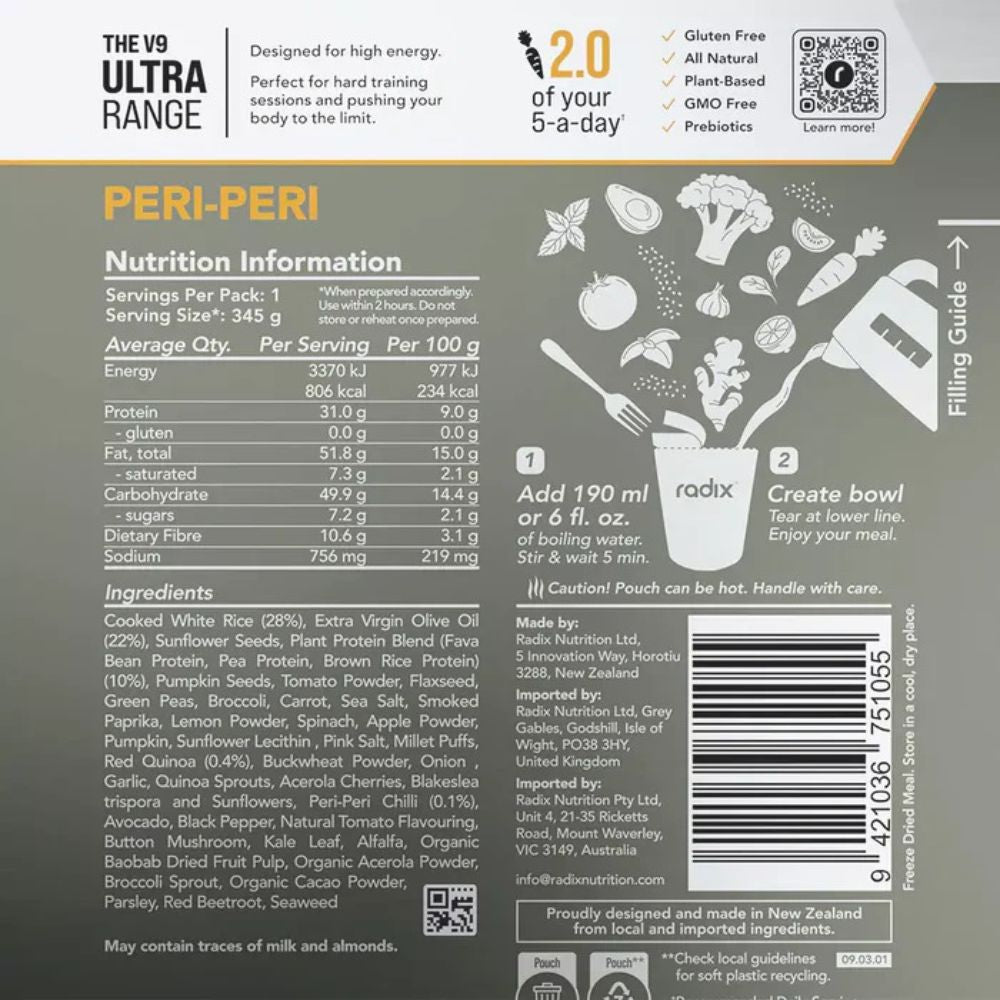 Radix Ultra Meals – easy-to-prepare nutritious meals for camping and outdoor activities