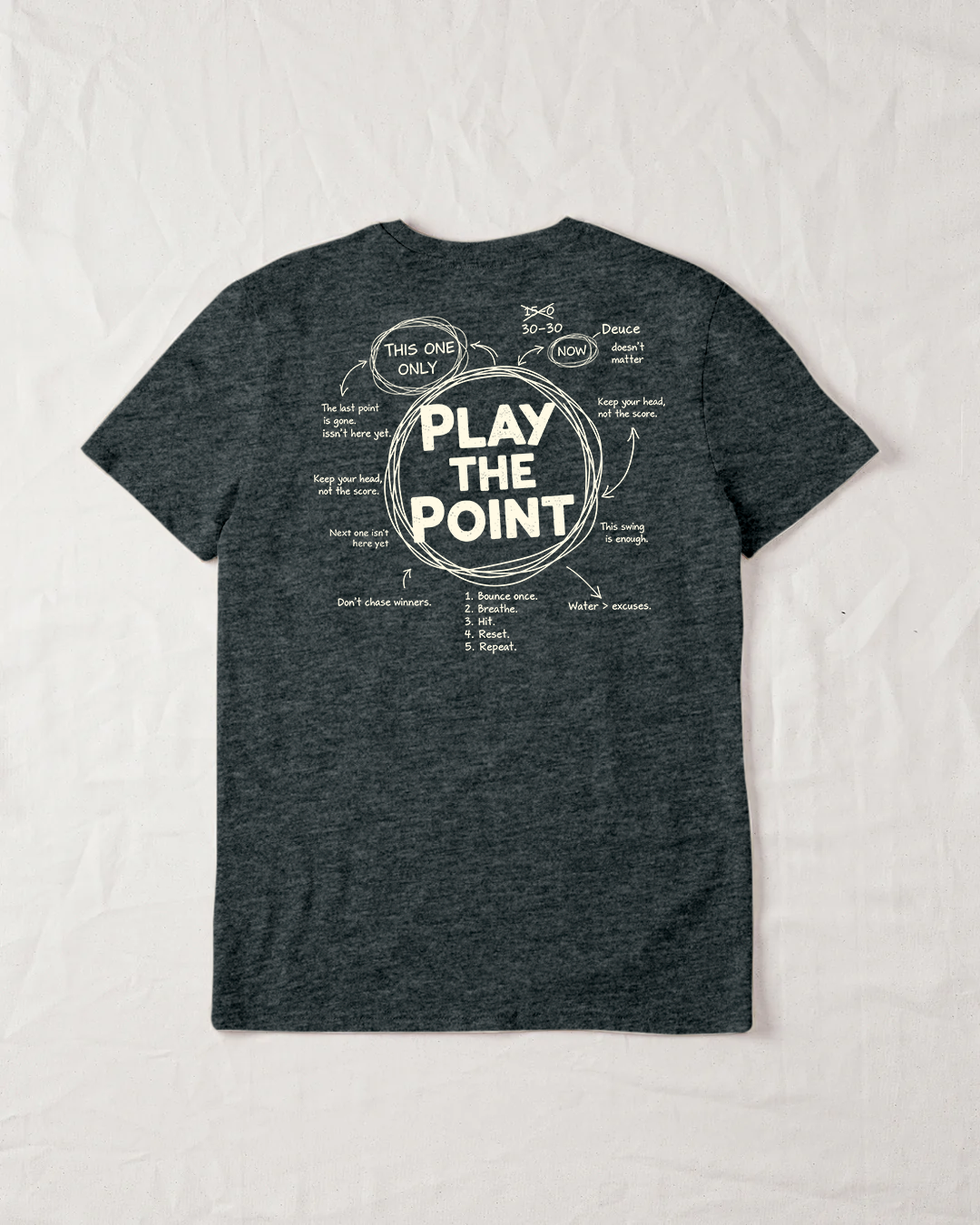 Play The Point Organic Tee - Dark Heather Grey
