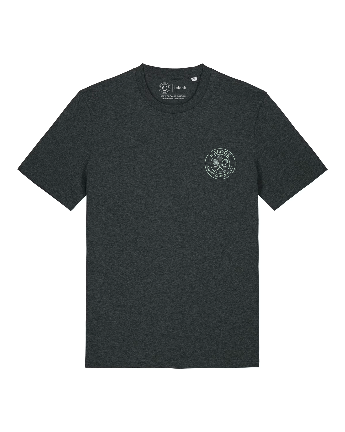 Quiet Court Club Organic Tee - Dark Heather Grey