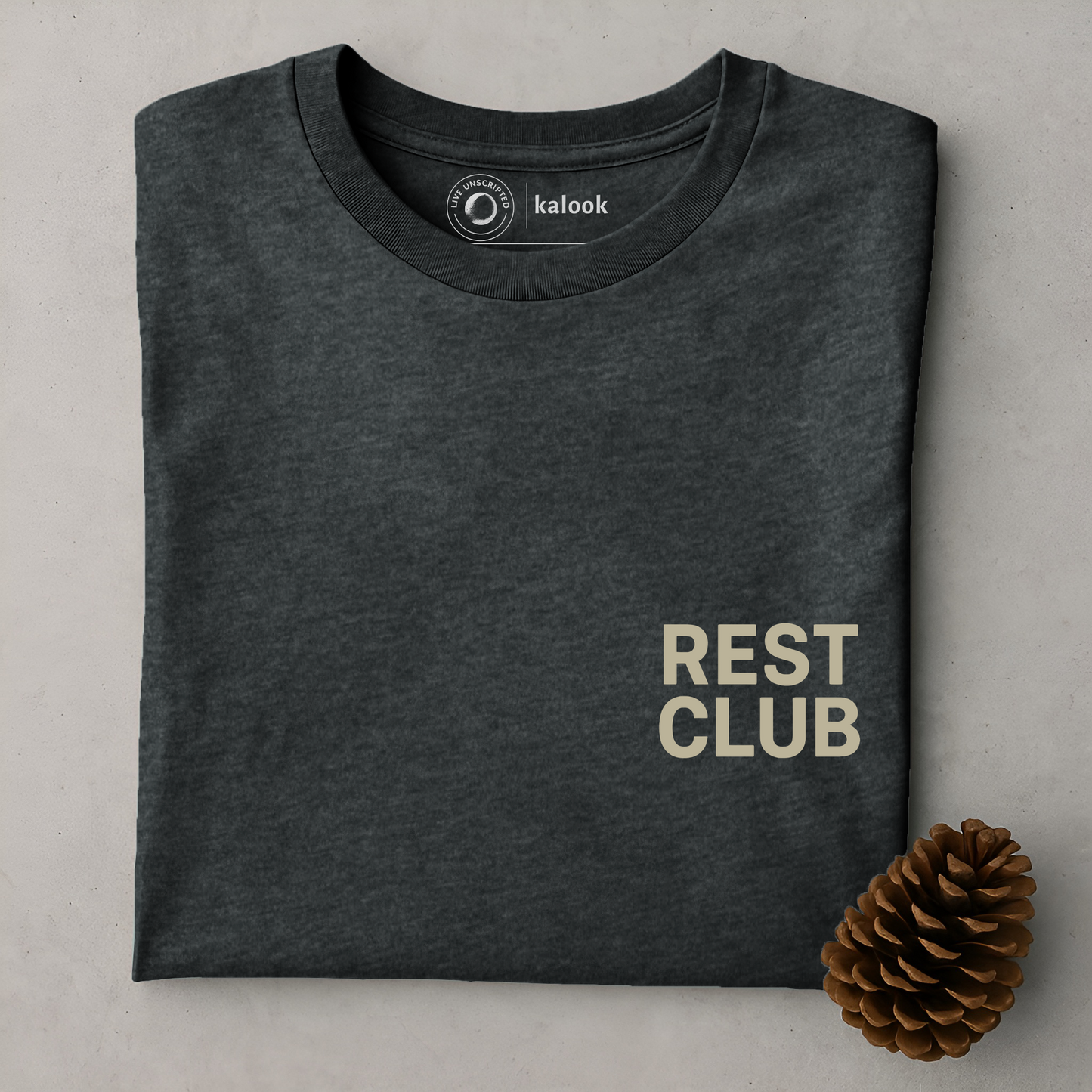 Rest Club Organic Tee - Dark Heather Grey