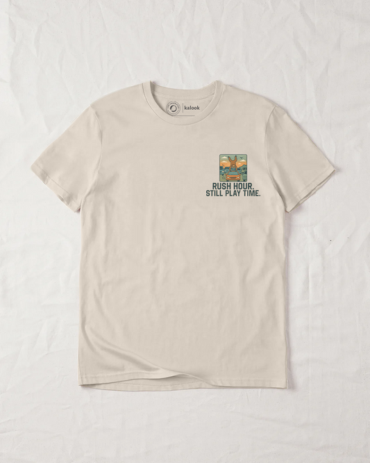 Rush Hour. Still Playtime Organic Tee - Natural Raw