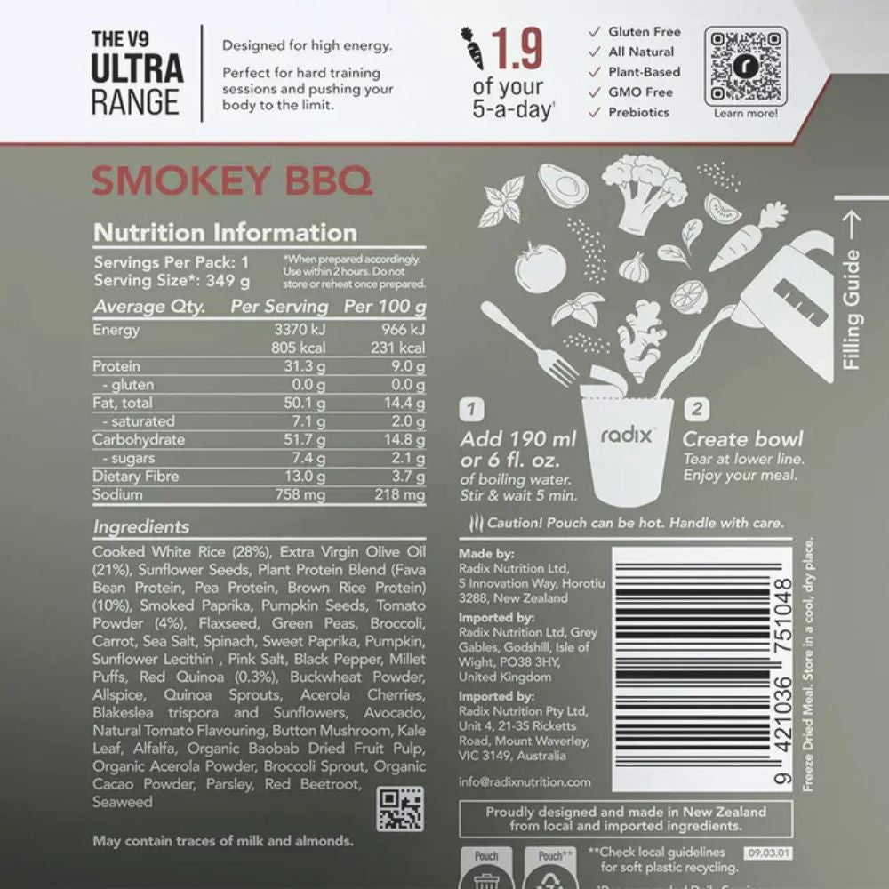 Radix Ultra Meals – easy-to-prepare nutritious meals for camping and outdoor activities