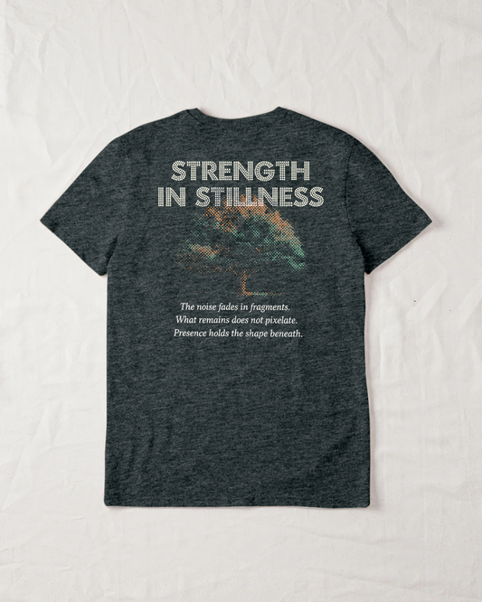 Strength in Stillness Organic Tee - Dark Heather Grey