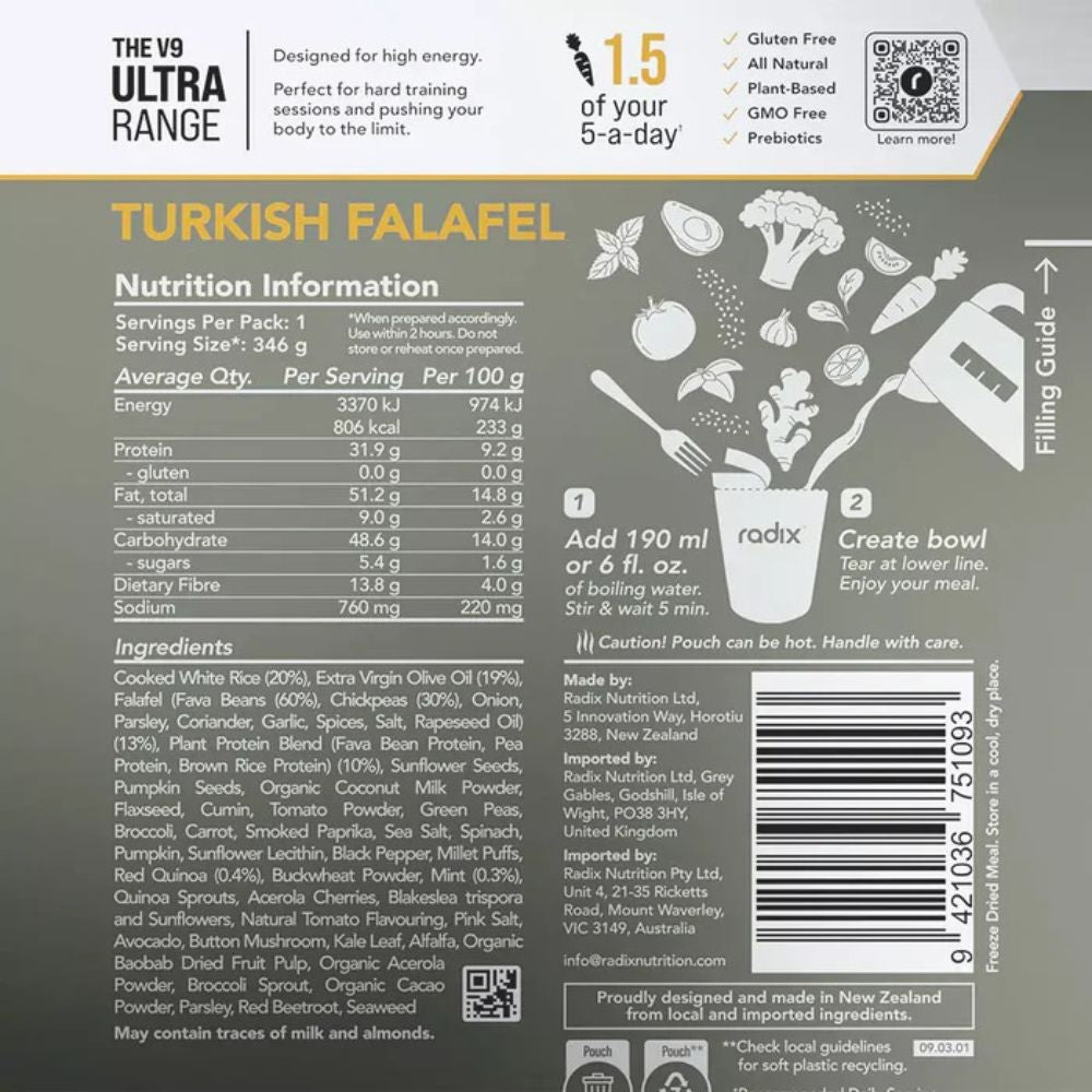 Radix Ultra Meals – easy-to-prepare nutritious meals for camping and outdoor activities