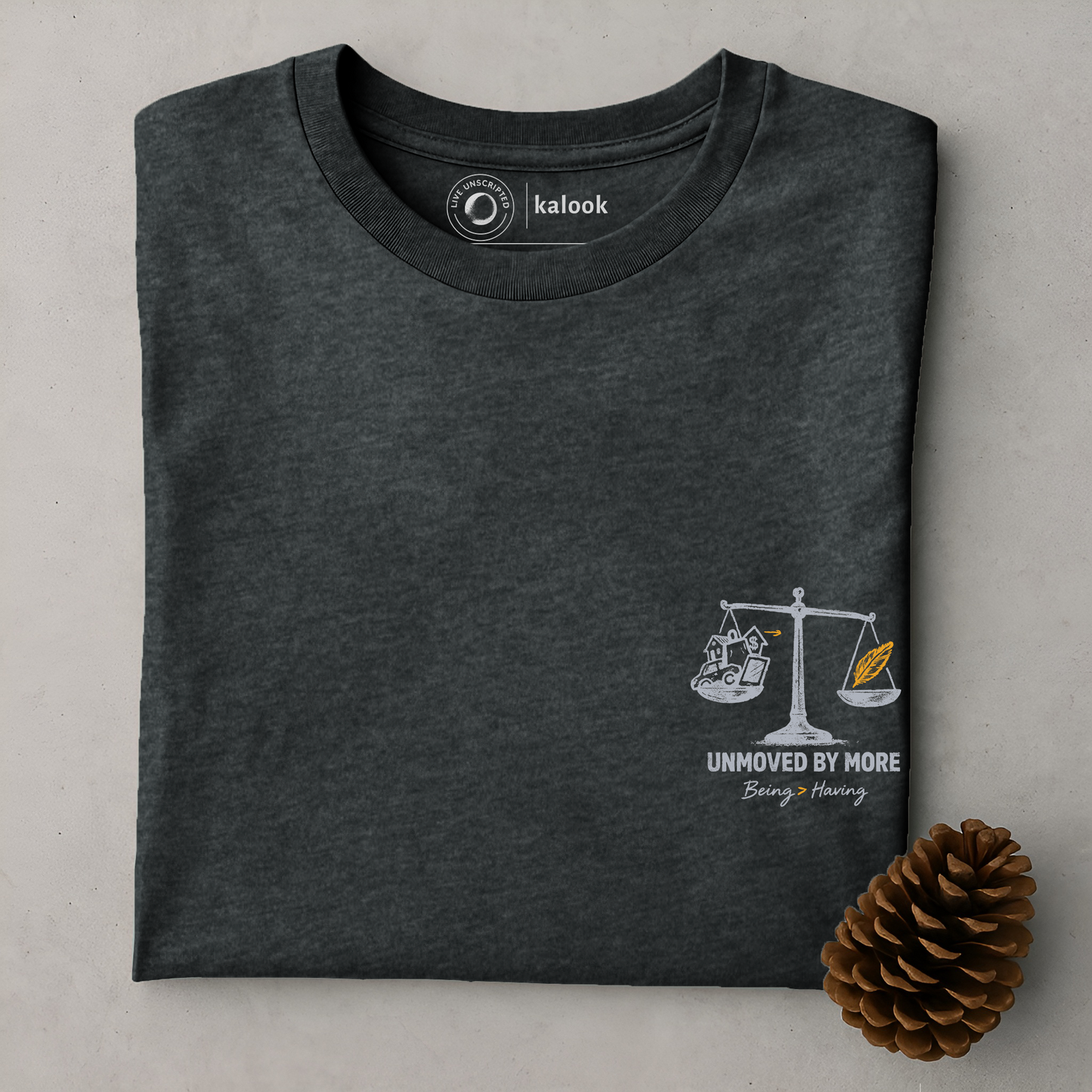 Unmoved By More Organic Tee - Dark Heather Grey