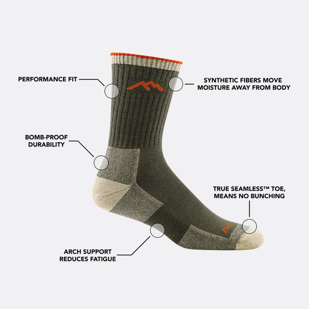 CoolMax Hiker Micro Crew Socks for Men – moisture-wicking and breathable socks designed for hiking