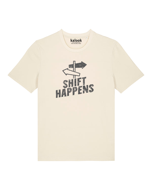 Shift Happens Organic Tee - Natural Raw