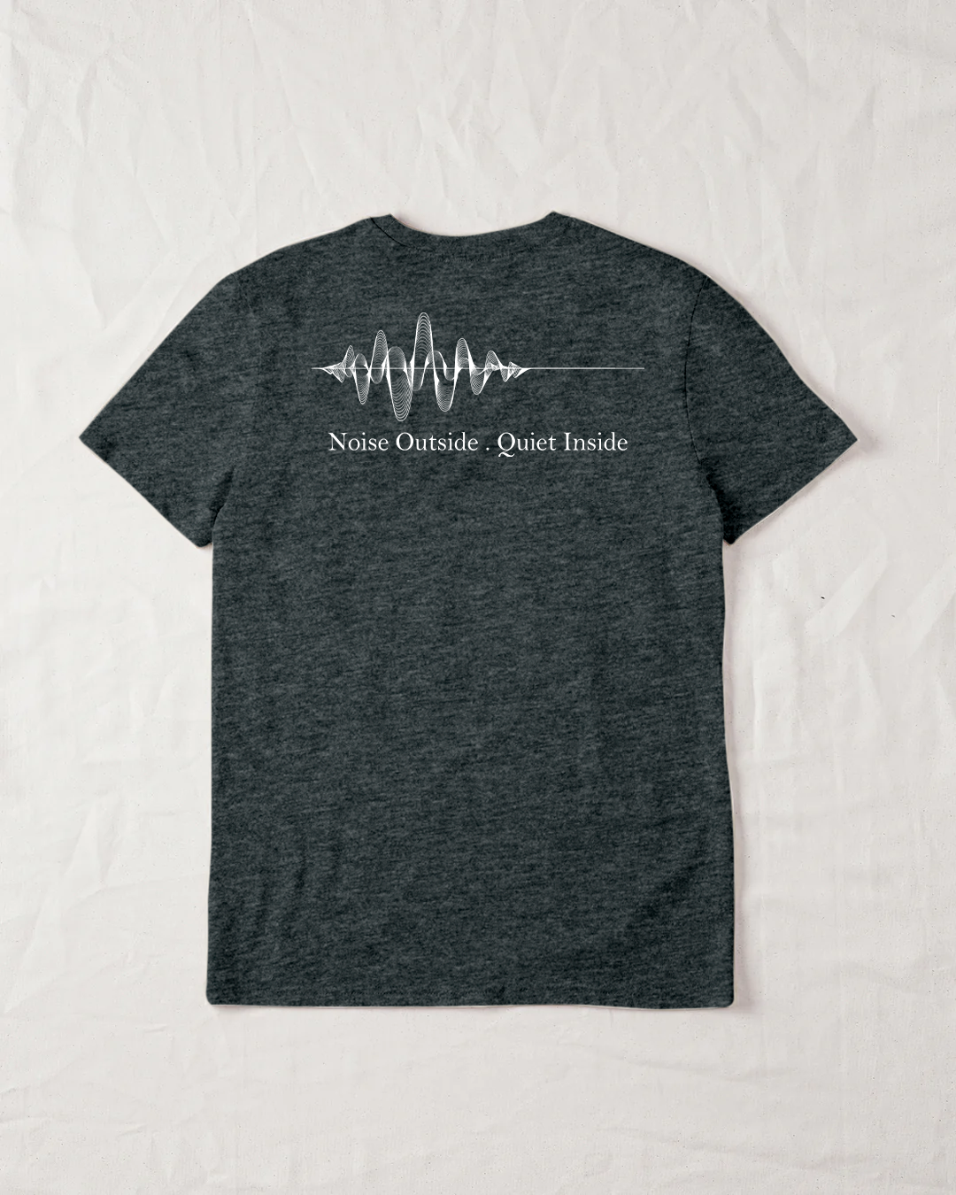 Noise Outside. Quiet Inside Organic Tee - Dark Heather Grey