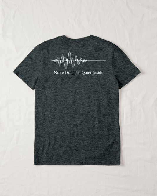 Noise Outside. Quiet Inside Organic Tee - Dark Heather Grey