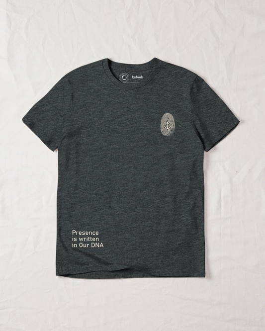 Written in Our DNA Organic Tee - Dark Heather Grey