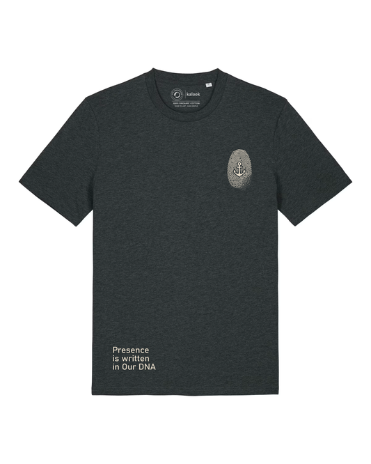 Written in Our DNA Organic Tee - Dark Heather Grey