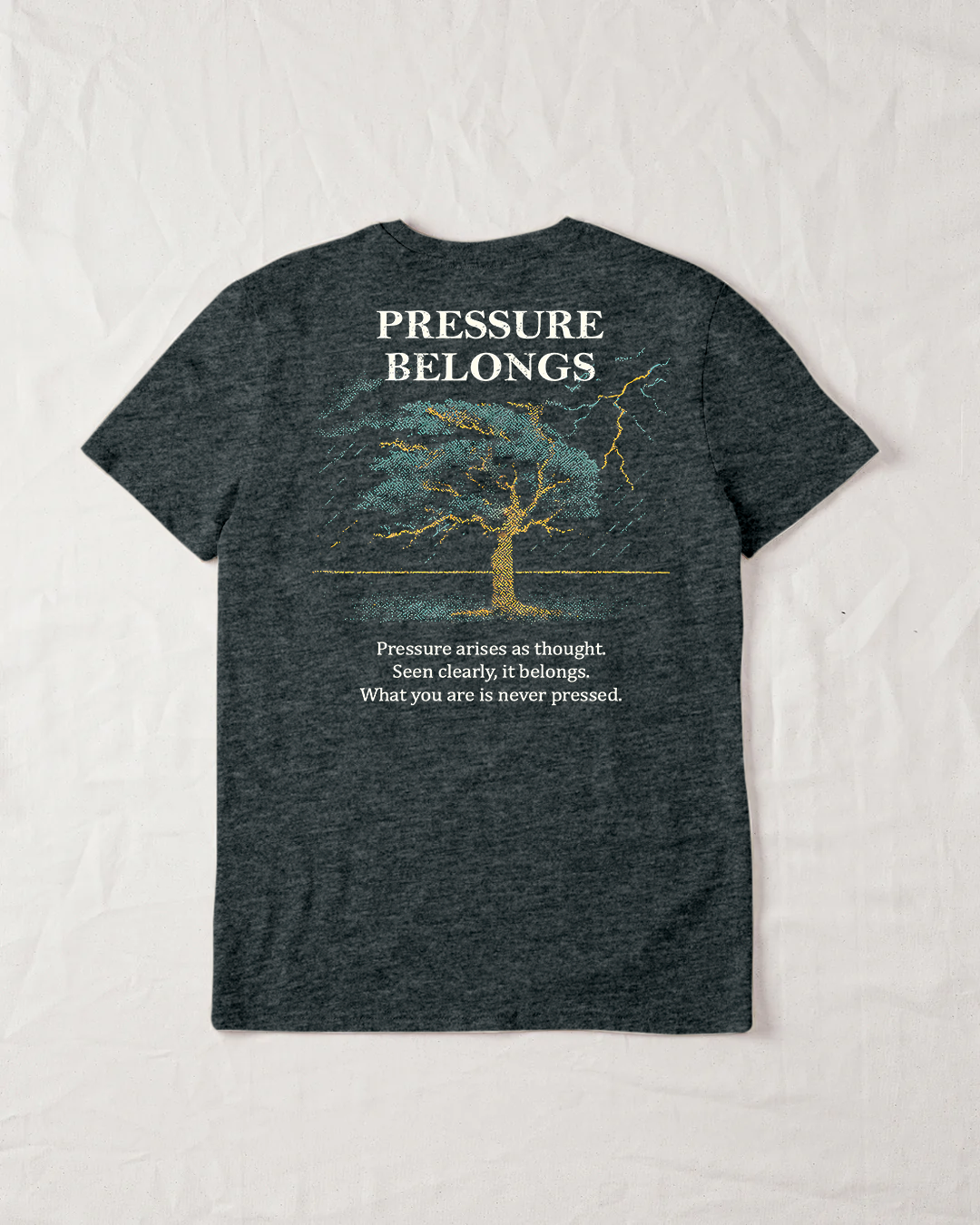 Pressure Belongs Organic Tee - Dark Heather Grey