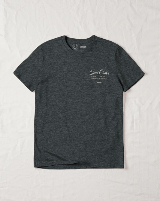 Quiet Order Organic Tee - Dark Heather Grey
