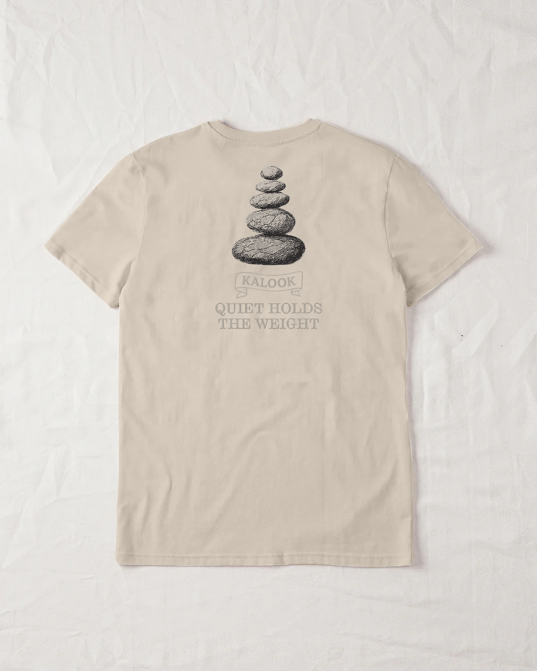 Quiet Holds The Weight Organic Tee - Natural Raw