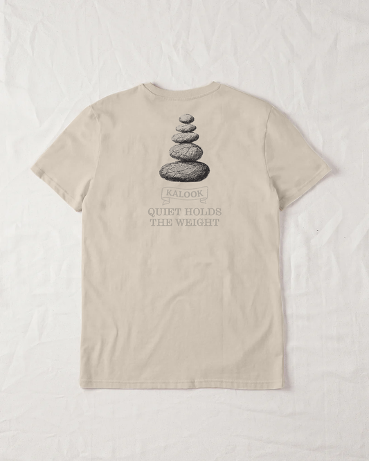 Quiet Holds The Weight Organic Tee - Natural Raw