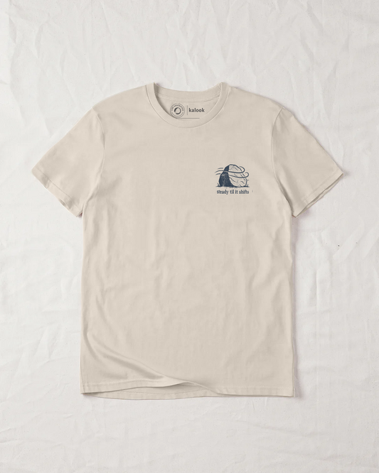 Steady Til It Shifts Organic Tee - Natural Raw