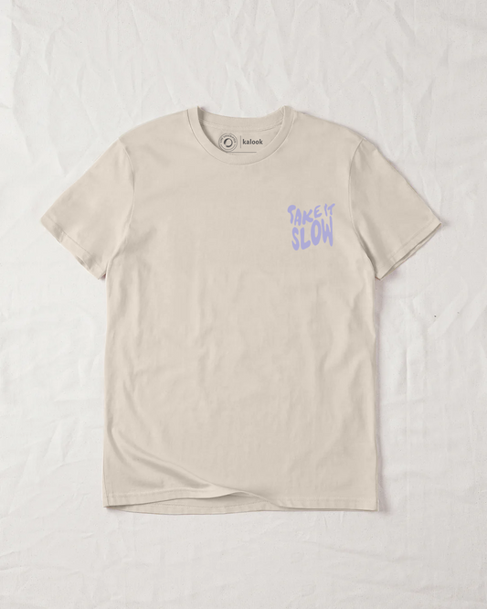 Take It Slow Organic Tee - Natural Raw
