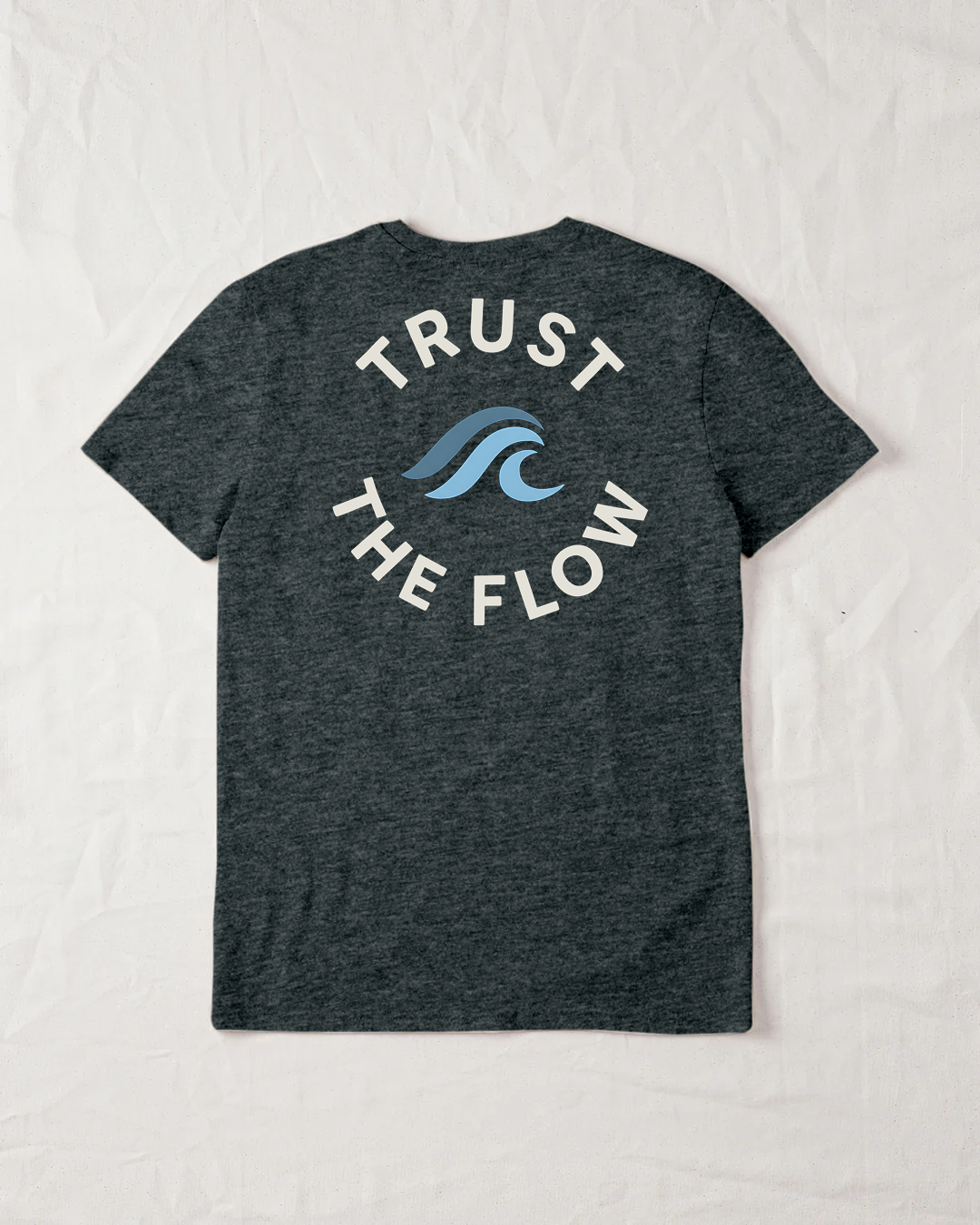 Trust The Flow Organic Tee - Dark Heather Grey