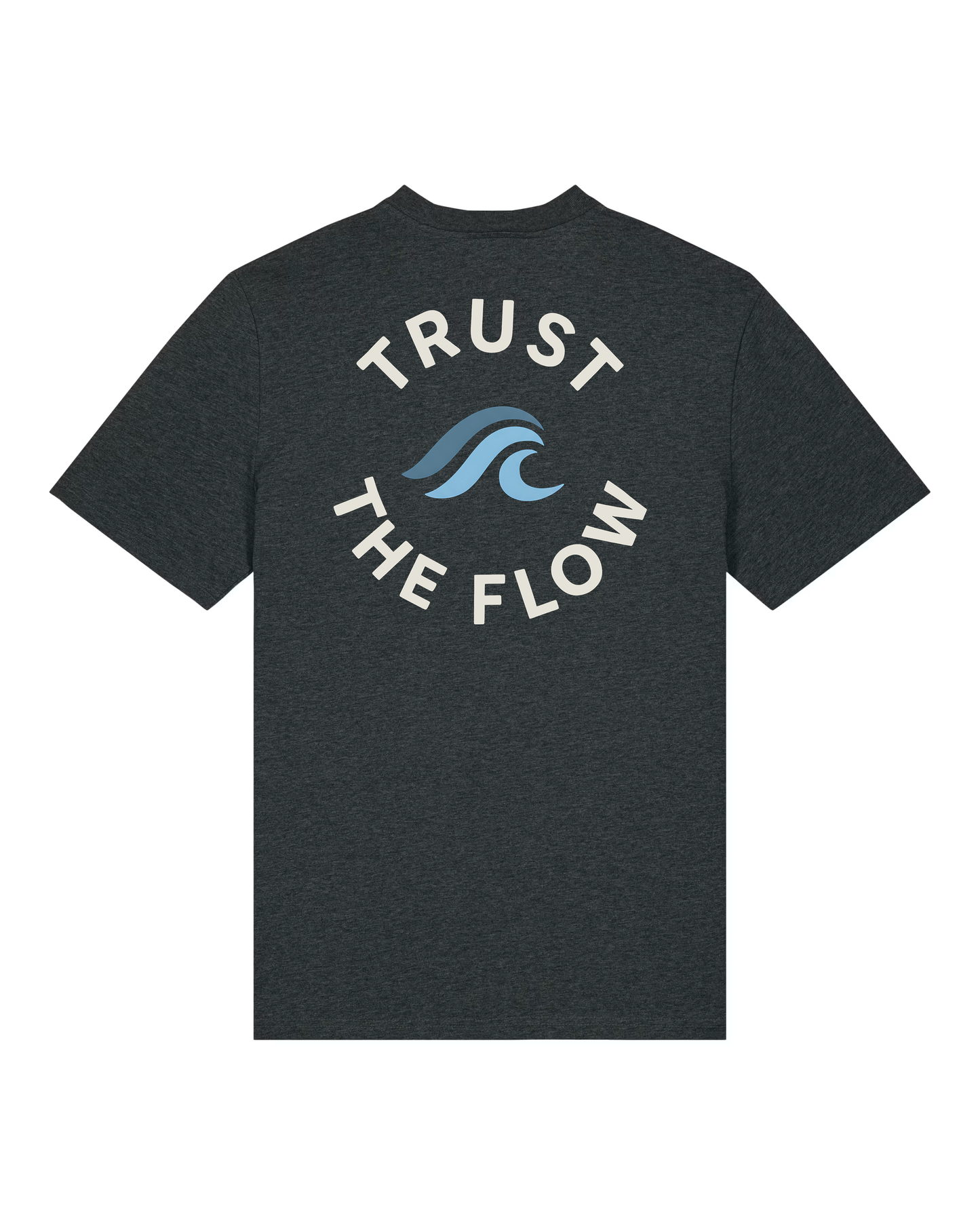 Trust The Flow Organic Tee - Dark Heather Grey