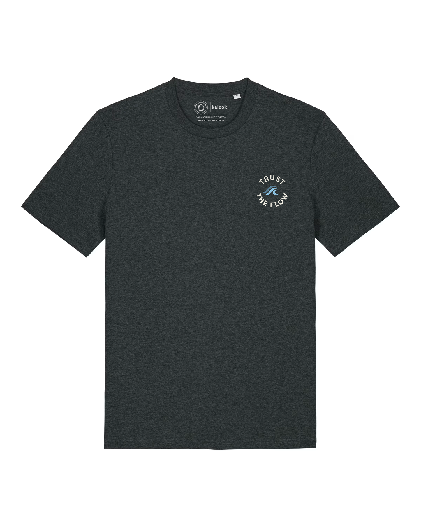 Trust The Flow Organic Tee - Dark Heather Grey