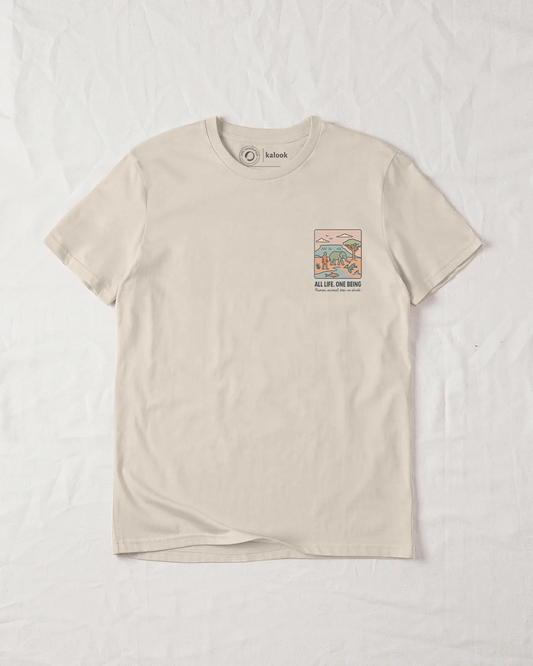 All Life. One Being Organic Tee - Natural Raw