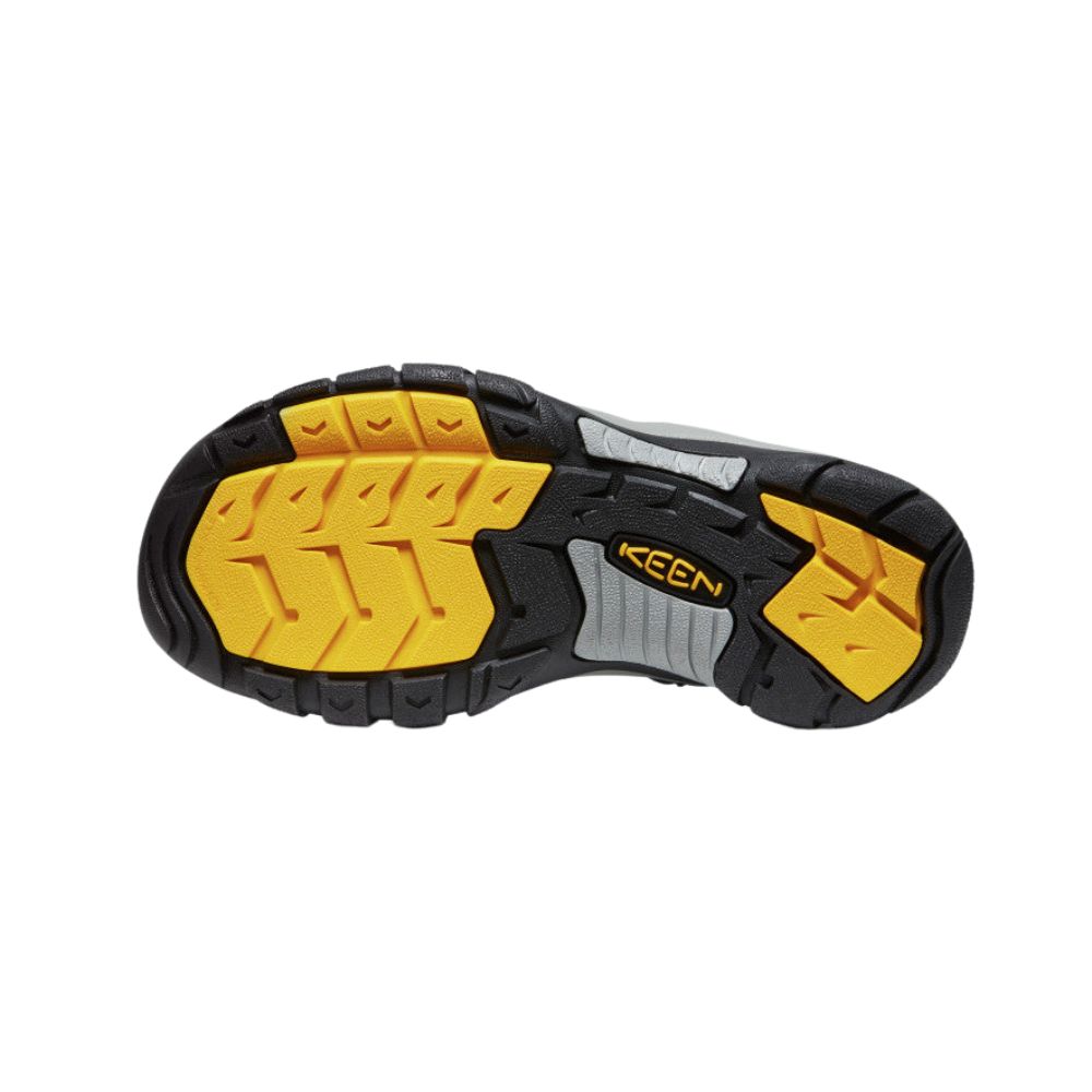 Outsole view of Men's Newport H2 sandal showing yellow tread.