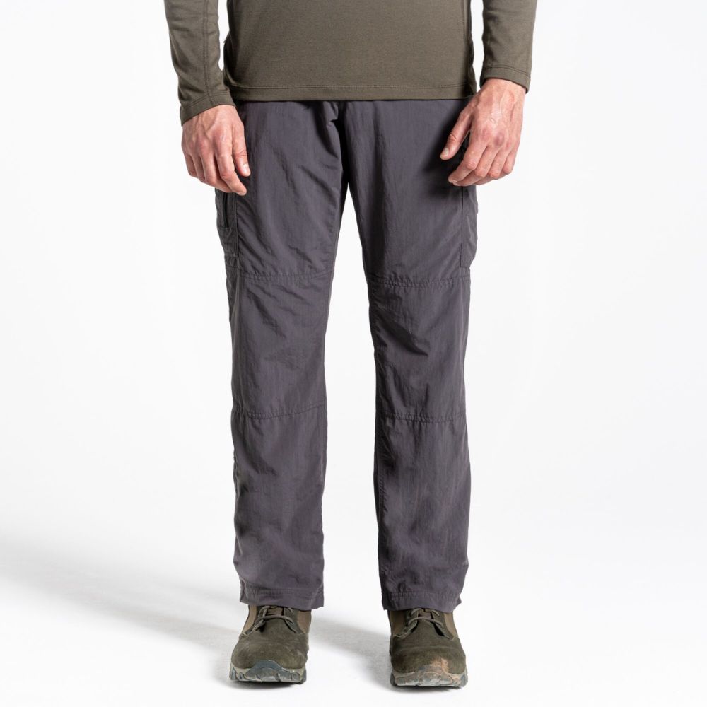 Full view of Men's NosiLife Cargo II Trousers in black pepper color.