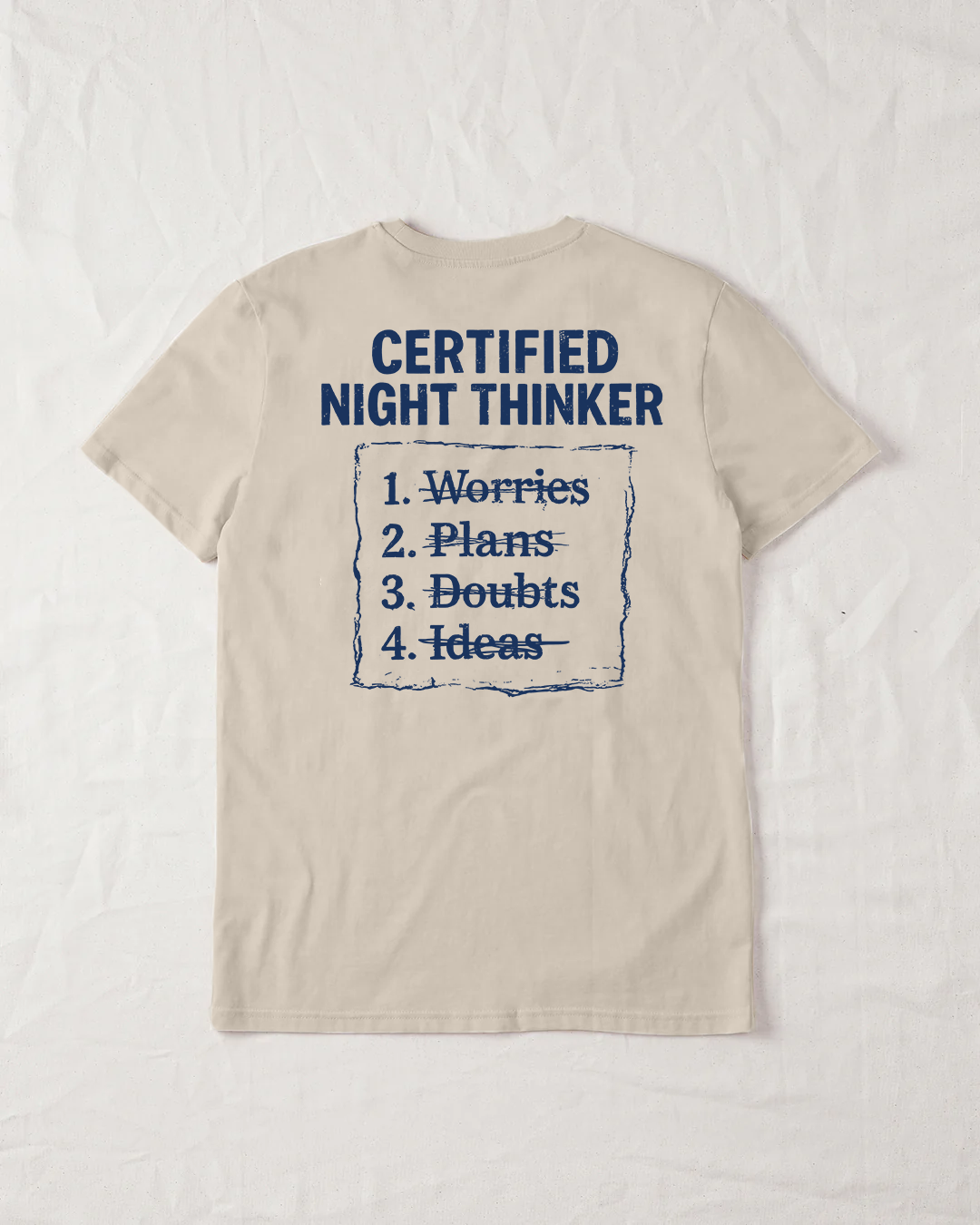 Certified Night Thinker Organic Tee - Natural Raw