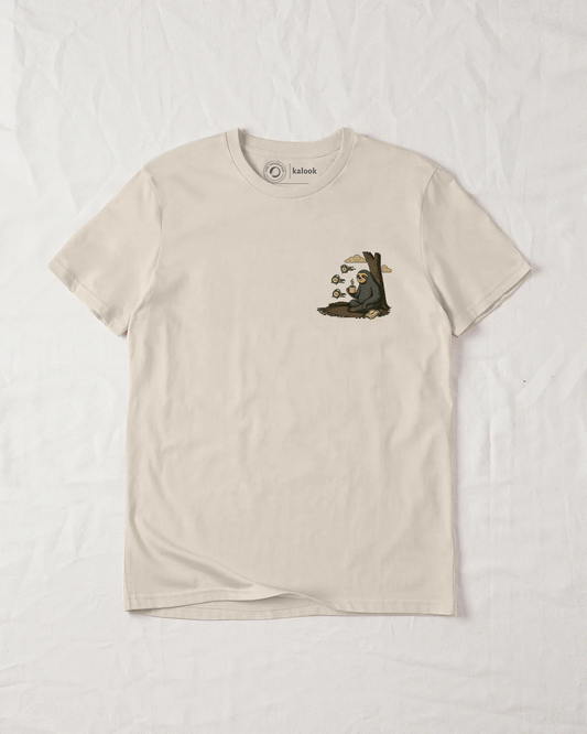 Chased Less. Caught More Organic Tee - Natural Raw