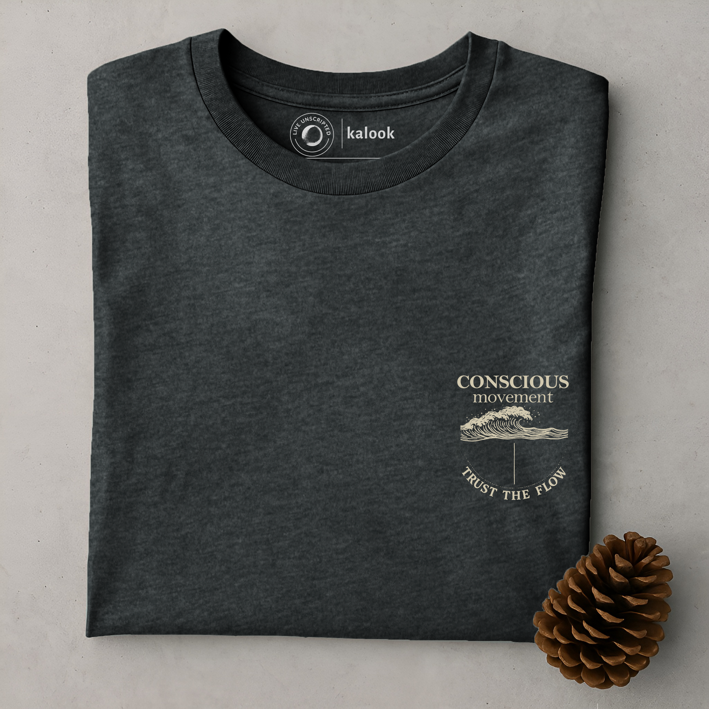 Conscious Movement Organic Tee - Dark Heather Grey