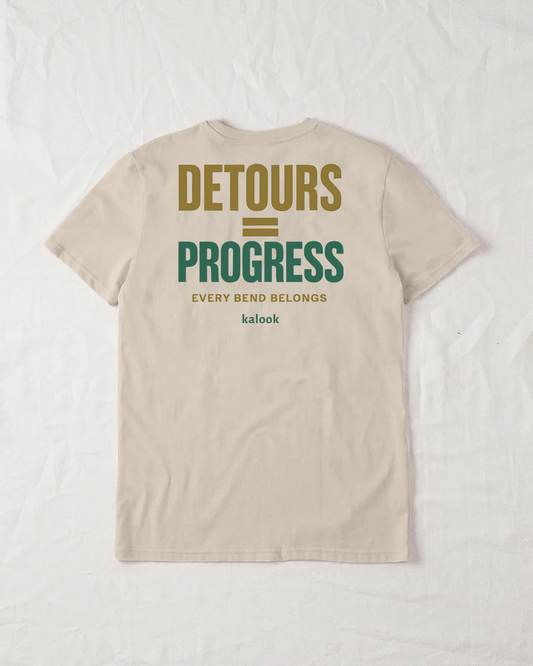 Detours = Progress Organic Tee - Natural Raw