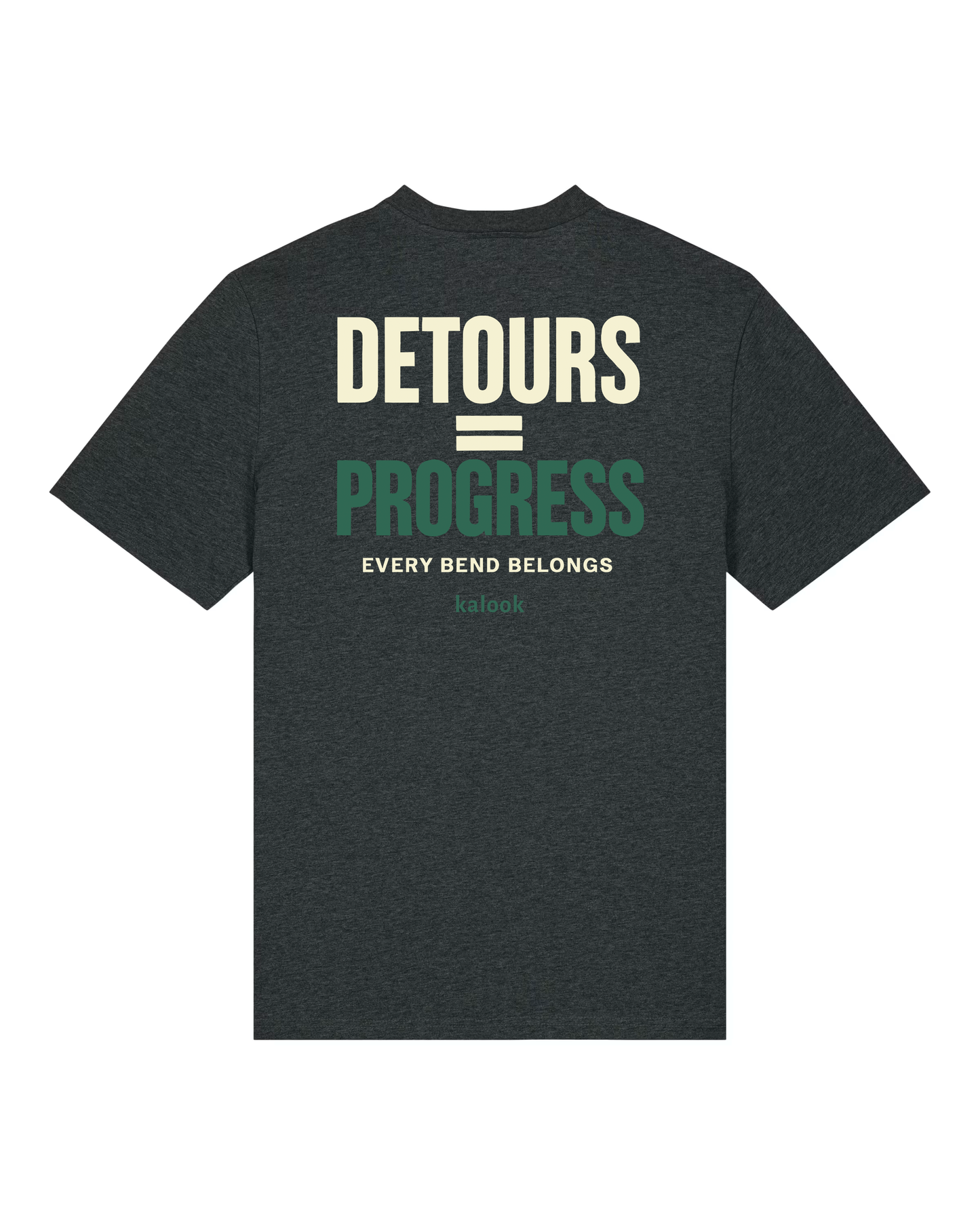 Detours = Progress Organic Tee - Dark Heather Grey