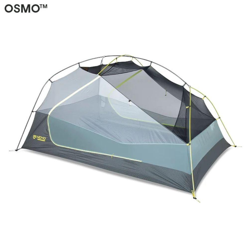 Ultralight OSMO Backpacking Tent set up in nature – lightweight, water-resistant tent ideal for outdoor adventures