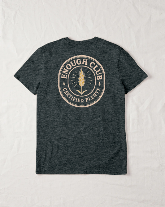 Enough Club Organic Tee - Dark Heather Grey