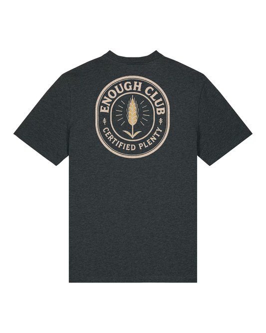 Enough Club Organic Tee - Dark Heather Grey