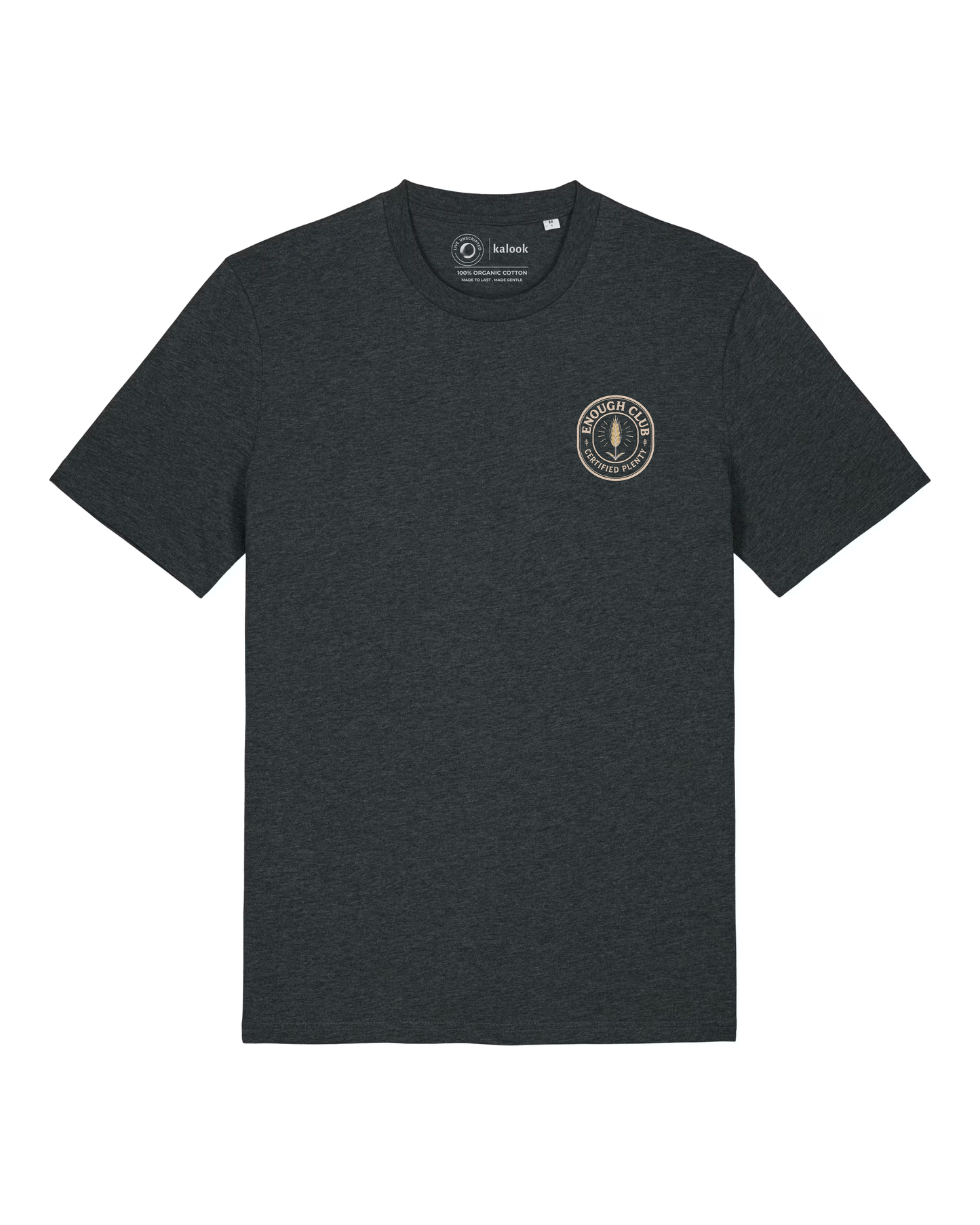 Enough Club Organic Tee - Dark Heather Grey
