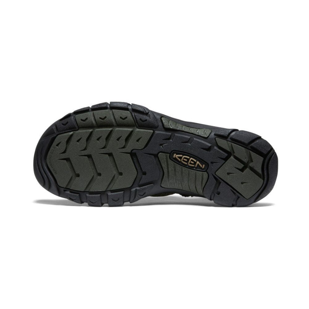 Outsole view of forest night black men's Newport H2 sandal.