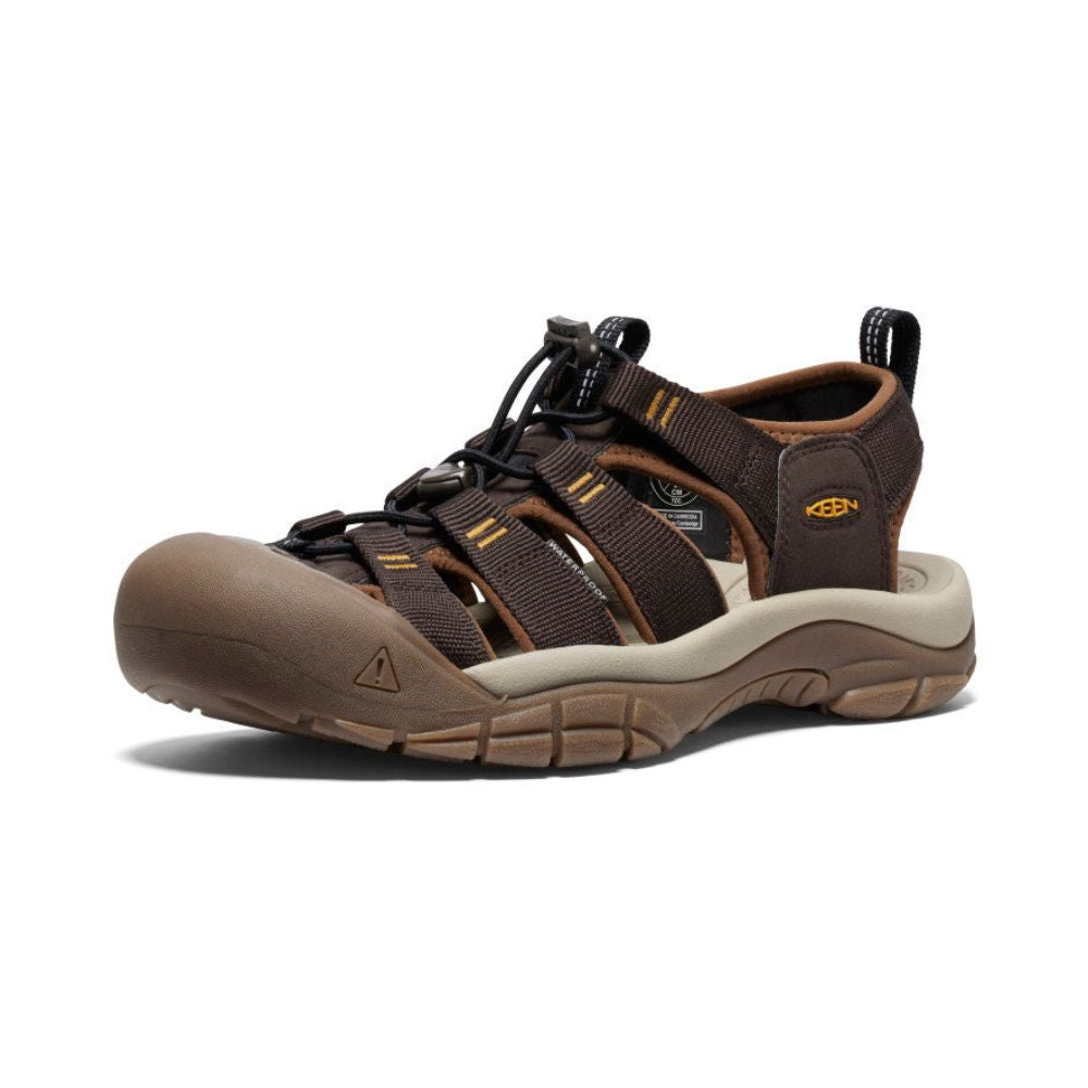 front view of men's Newport H2 sandal in java/golden yellow.